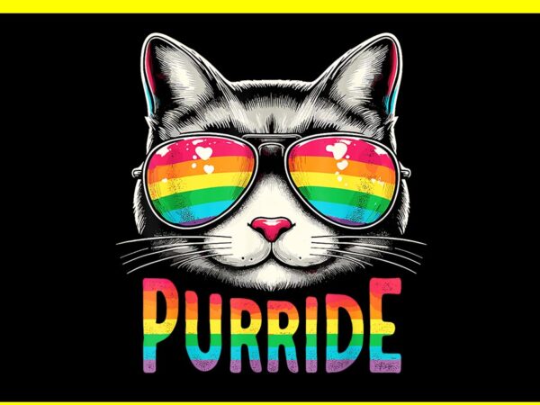 Cat gay pride rainbow lgbtq png, cat gay png, cat lgbt png t shirt vector file