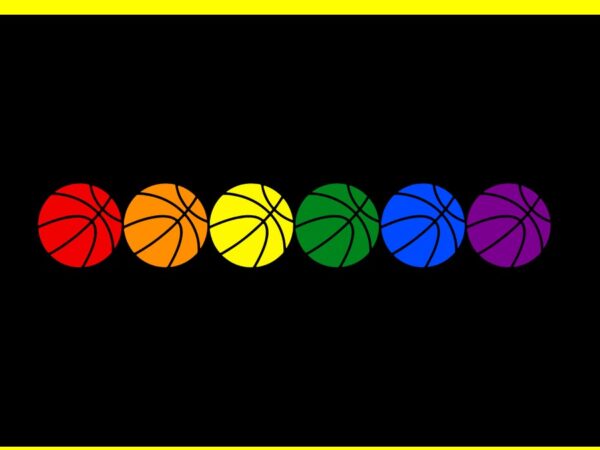 Basketball in lgbt svg, basketball lgbt pride month 2024 svg t shirt template