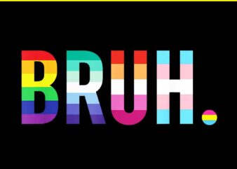 Bruh Meme PNG, Bruh Gay LGBT Pride Month PNG t shirt template