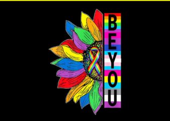 Be You Gay Pride LGBT PNG, Ally Sunflower LGBTQ PNG