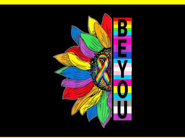 Be you gay pride lgbt png, ally sunflower lgbtq png t shirt template