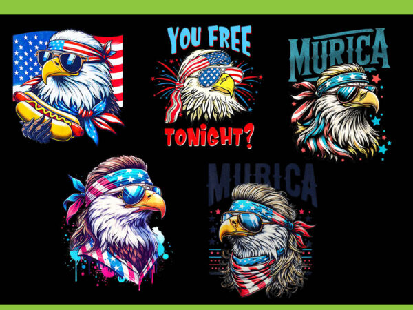 Eagle 4th of july patriotic png, eagle murica png, eagle flag usa png vector clipart