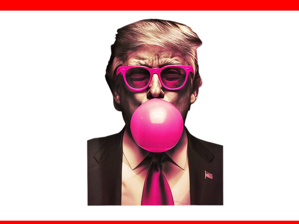 Trump bubble gum png, trump 4th of july png t shirt designs for sale