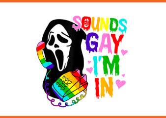 Ghost Sounds Gay I’m In LGBT PNG, Ghost LGBT PNG t shirt design template