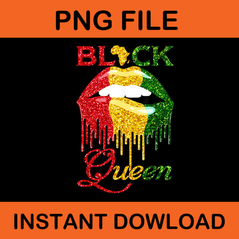 Black Queen Sexy Lips Juneteenth PNG, Black Queen Lips Png