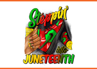 Steppin’ Into Juneteenth Africa Black Woman PNG
