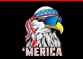 Merica Eagle PNG, Merica Eagle 4TH Of July PNG, Eagle USA Flag PNG, Eagle July 4th USA Merica PNG