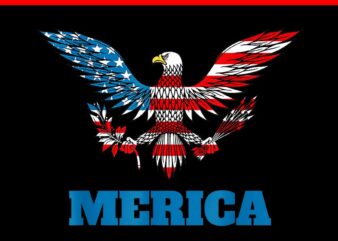 Merica Eagle PNG, Merica Eagle 4TH Of July PNG, Eagle USA Flag PNG, Eagle July 4th USA Merica PNG t shirt designs for sale