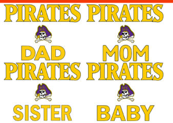 Ecu pirates dad svg, pirates dad svg, father’s day svg, pirates family svg, pirates mom svg, pirates sister svg