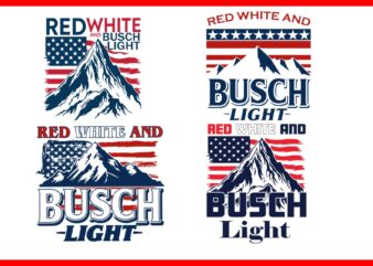 Red White and Busch Light SVG