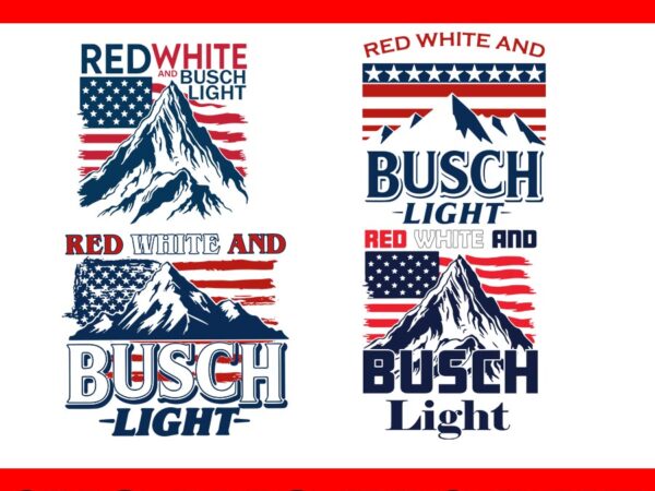 Red white and busch light svg t shirt design online