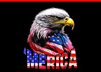 Eagle USA Flag PNG, Eagle July 4th USA Merica PNG vector clipart