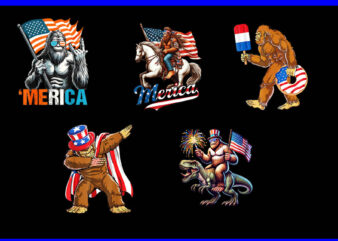 Bundle 4th Of July PNG, Bigfoot 4th Of July PNG, Bigfoot Merica PNG, Bigfoot Merica Rock PNG t shirt template