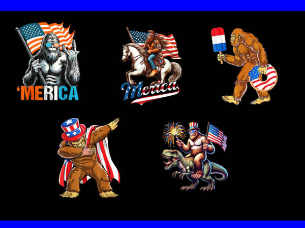 Bundle 4th of july png, bigfoot 4th of july png, bigfoot merica png, bigfoot merica rock png t shirt template
