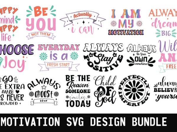 Motivation svg design bundle