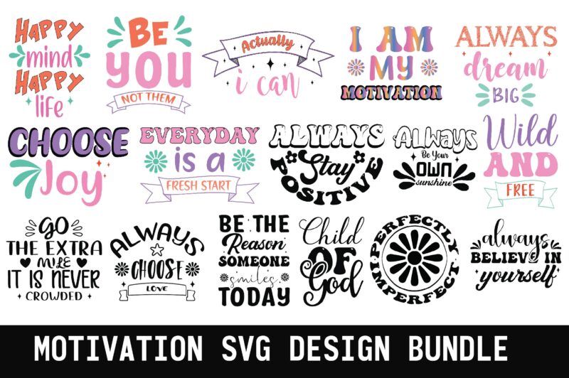 MOTIVATION SVG DESIGN BUNDLE