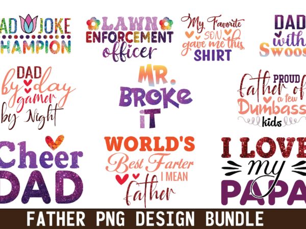 Father png design bundle