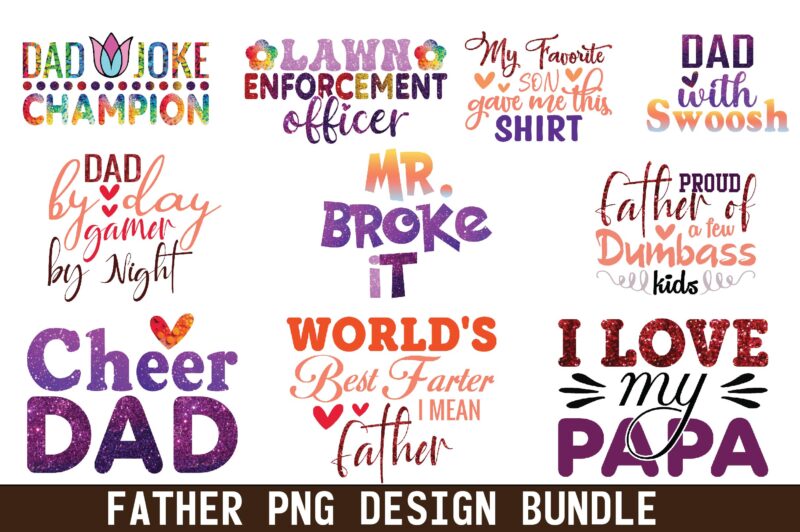 FATHER PNG DESIGN BUNDLE