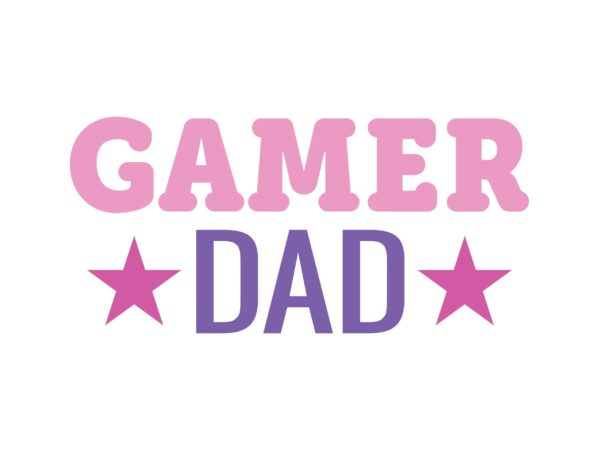 Gamer dad t shirt design template