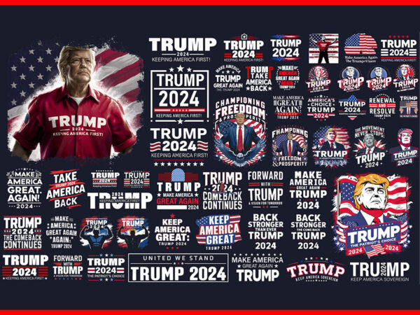 Bundle trump 2024 svg, trump make america great again 2024 svg t shirt template