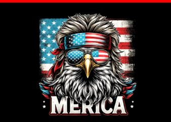 Merica Eagle PNG, Merica Eagle 4TH Of July PNG, Eagle USA Flag PNG, Eagle July 4th USA Merica PNG