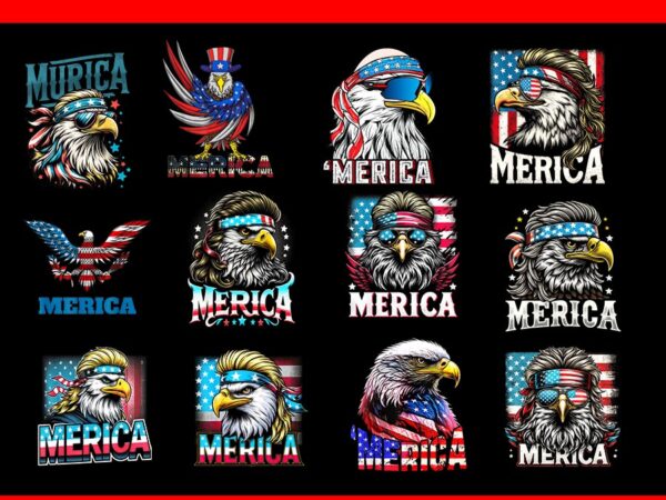 Merica eagle png, merica eagle 4th of july png, eagle usa flag png t shirt designs for sale