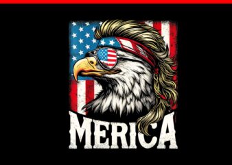 Merica Eagle PNG, Merica Eagle 4TH Of July PNG, Eagle USA Flag PNG, Eagle July 4th USA Merica PNG t shirt designs for sale