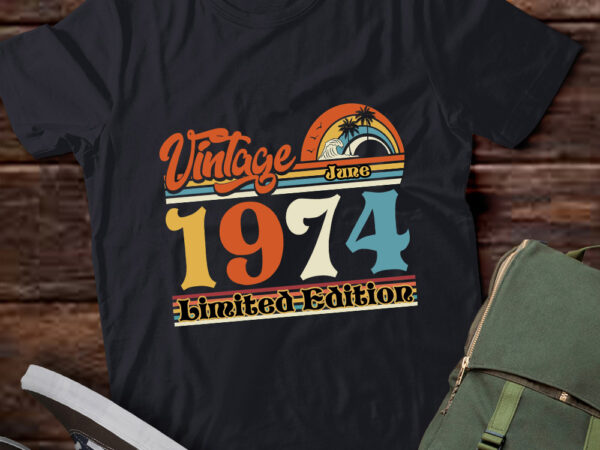 Vintage 1974, 50th birthday, est 1974, birthday gift, born in 1974 ltsd 6 t shirt vector art