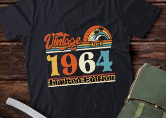 Vintage April 1964, 50th birthday, Est 1964, Birthday gift, Born In April, 1964 t shirt vector art