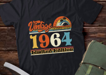 Vintage December 1964, 50th birthday, Est 1964, Birthday gift, Born In December, 1964 t shirt vector art