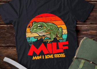 Vintage MILF Man I Love Frogs Funny Saying Frog LTSD