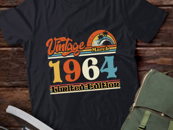 Vintage march 1964, 50th birthday, est 1964, birthday gift, born in march, 1964 t shirt vector art