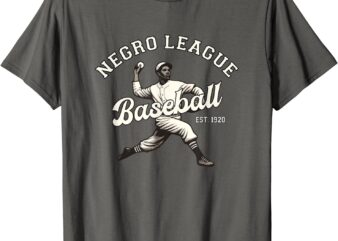 Vintage Negro League Baseball Black History Month T-Shirt