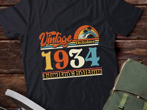Vintage october 1934, 50th birthday, est 1934, birthday gift, born in october, 1934 t shirt vector art