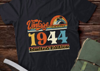 Vintage October 1944, 50th birthday, Est 1944, Birthday gift, Born In October, 1944 t shirt vector art
