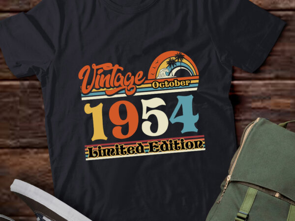Vintage october 1954, 50th birthday, est 1954, birthday gift, born in october, 1954 t shirt vector art