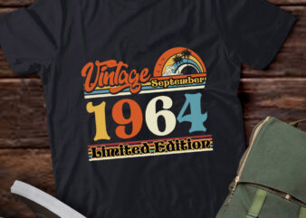 Vintage September 1964, 50th birthday, Est 1964, Birthday gift, Born In September, 1964 t shirt vector art