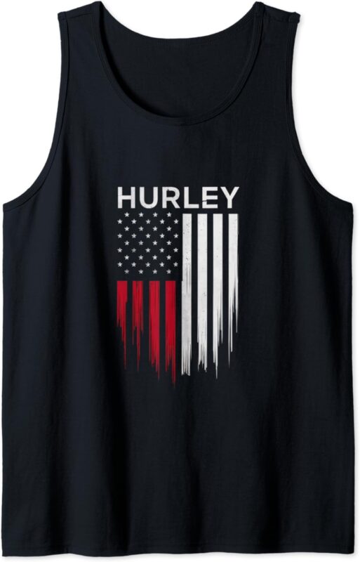 Vintage hurley NY patriotic American flag Tank Top