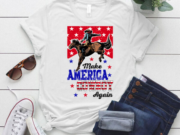 Western 4th of july shirt, make america cowboy again shirt ltsd10 t shirt design for sale