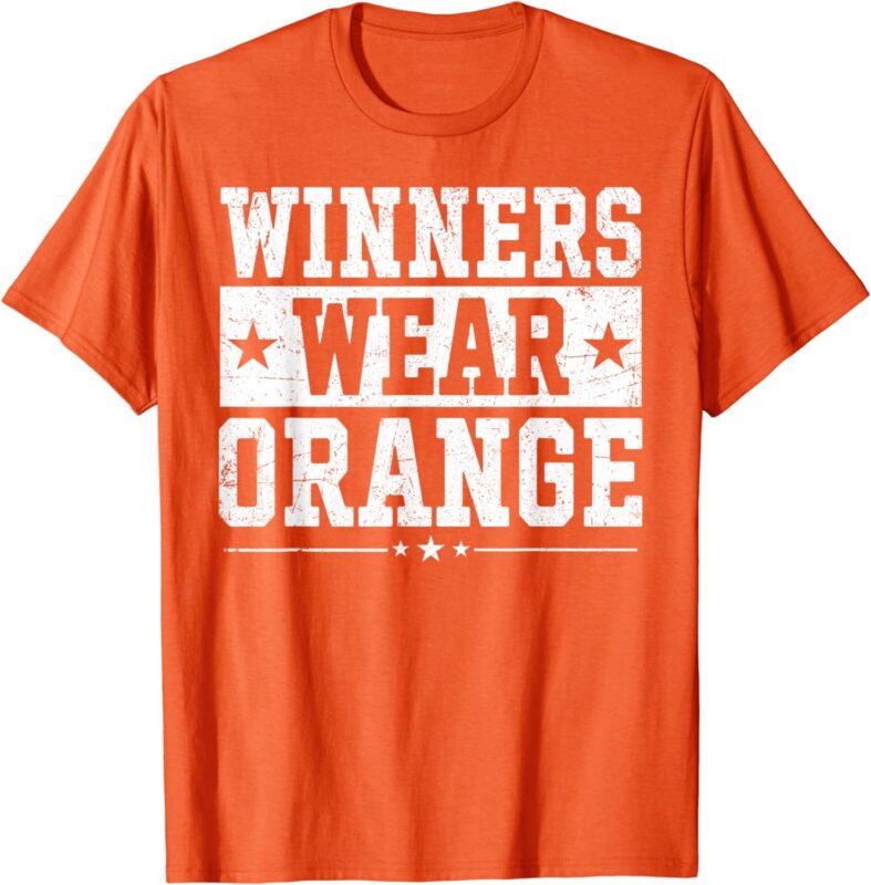 Winners Wear Orange Color War Camp Team Game Competition T-Shirt