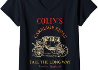 Womens Colin’s Carriage Rides Take The Long Way V-Neck T-Shirt