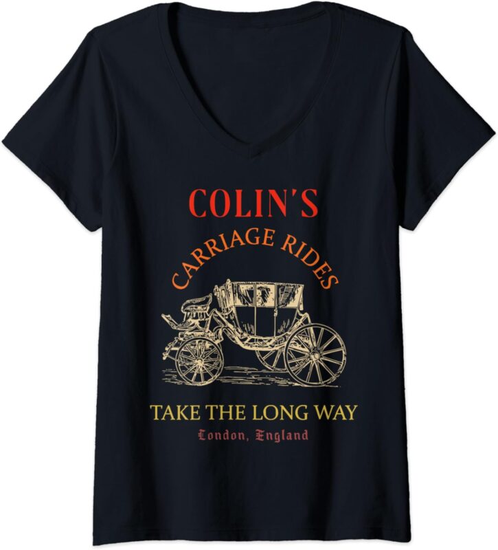 Womens Colin’s Carriage Rides Take The Long Way V-Neck T-Shirt