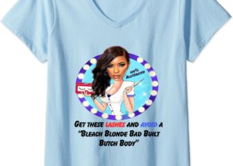 Womens Jasmine Crockett Tees for President Jasmine Badass Tess V-Neck T-Shirt
