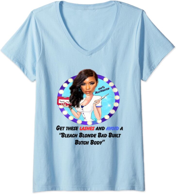 Womens Jasmine Crockett Tees for President Jasmine Badass Tess V-Neck T-Shirt