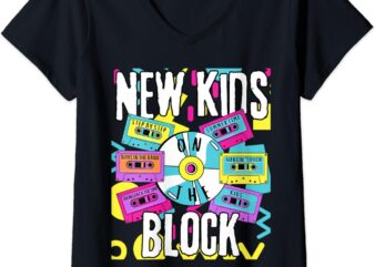 Womens Summertime music new kids summer tee V-Neck T-Shirt