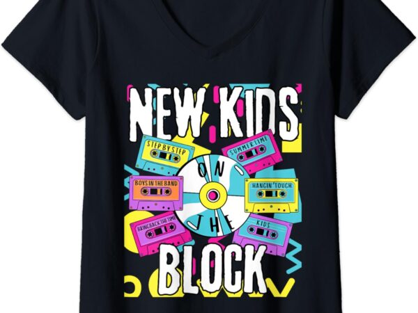 Womens summertime music new kids summer tee v-neck t-shirt