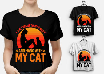 Workout with My Cat T-Shirt Design