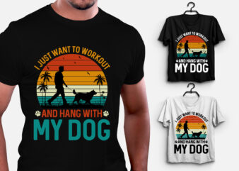 Workout with My Dog T-Shirt Design