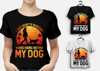 Workout with My Dog T-Shirt Design