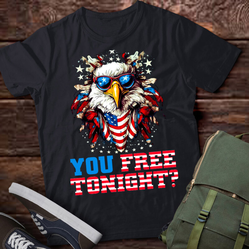 You Free Tonight Eagle Funny Patriotic American 4th of July T-Shirt ltsp
